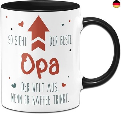 Tassenbrennerei Tasse So sieht der beste Opa der Welt aus wenn er Kaffee trinkt
