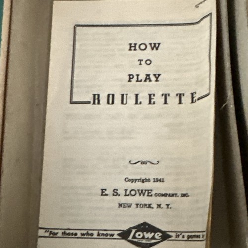 Set Roulette Vintage E.S. Lowe Gioco 1941 Completo - Foto 10 di 12