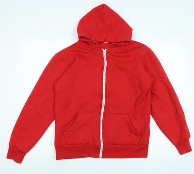 American Authentic Damen Jacke rot Größe L Reißverschluss - Logo
