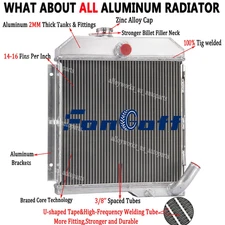 Aluminum 3-Row Radiator For 1965-1971 1970 68 Jeep CJ5 W/Dauntless 3.7L Buick V6