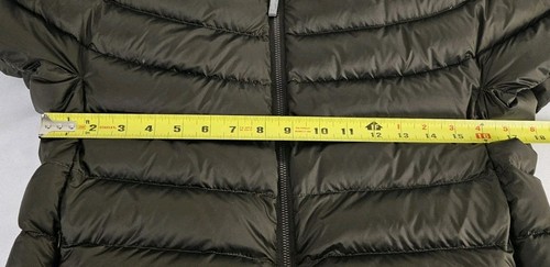 MARTHA STEWART DOWN PUFFER VEST CAP SLEEVE POCKETS SIZE SMALL OLIVE GREEN - Picture 4 of 10