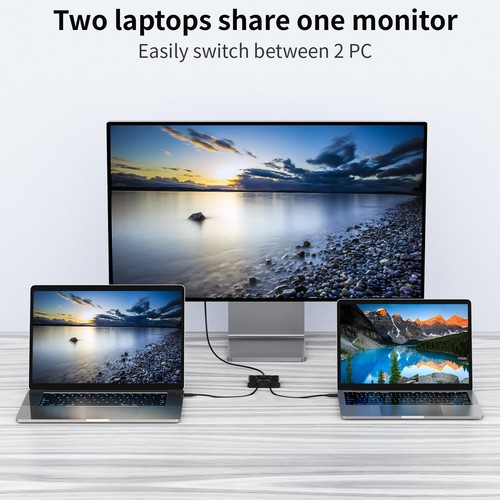 USB C Switch,Bi-Directional USB C Switcher 2 Computers,USB Type C KVM Switch ... - Photo 2/9