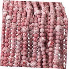 48 Feet Christmas Wood Bead Garland - Farmhouse Holiday Decor Vintage Red Beads