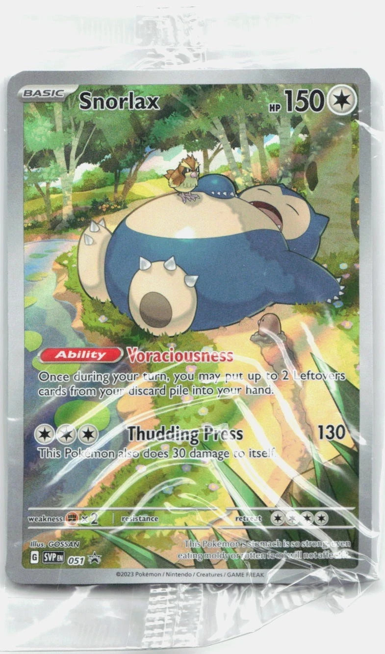 Snorlax #51 Pokemon Scarlet & Violet Black Star Promo (SEALED)