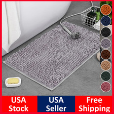 2026 Chenille Bath Mat Non-Slip Super Absorbent Machine Washable Shower Rug