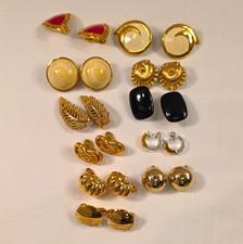 11 Pair of Vintage Monet Clip On Earrings in VERY GOOD Condition.