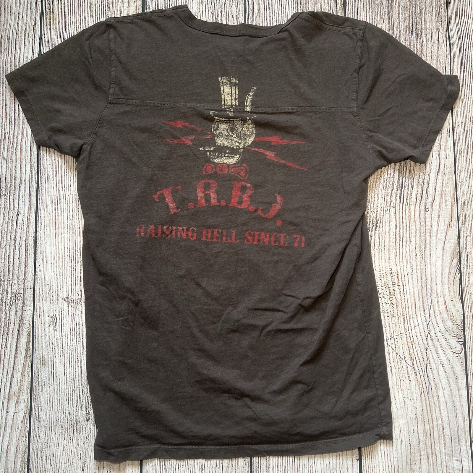 True Religion Raising Hell Since ‘71 Skull T-Shirt Women’s Small Oversized Y2K