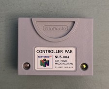 N64 Controller Pak NUS-004 NEW BATTERY Official Nintendo 64 Memory Card OEM