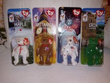 Set of 4 Ty beanie babies McDonalds 1999 Glory Erin Britannia Maple    C46