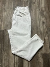 Vintages Sostanza Jeans Womens 11/12 White Tapered High Rise Denim Pants