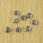 50pcs 7mm Tibetan Silver Facet Leaf Spacer Beads H2510