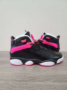 Nike Air Jordan 6 Anillos grade-school Negras Super Rosa Blanco 323399-061  tamaño 5.5Y | eBay