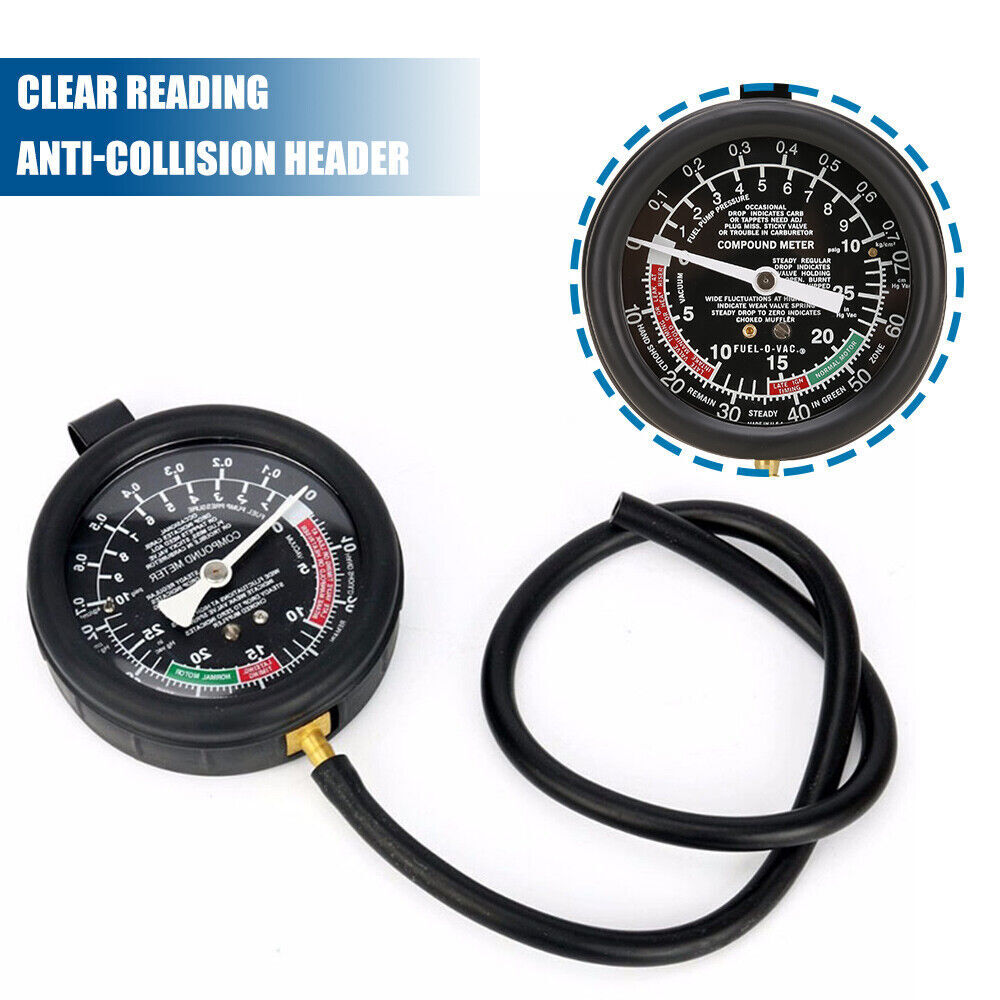 TU-1 Vacuum And Fuel Pump Tester Gauge Kit Engine Vacuum Fuel Pump Gauge Carbure - Foto 11