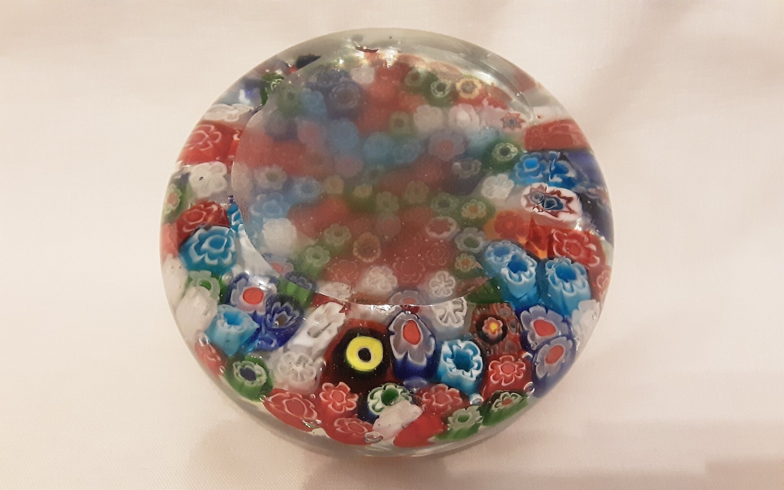 Large Millefiori Glass Paperweight eBay