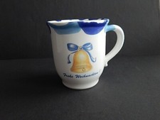 Gmundner Keramik Schokotasse Himmelblau mit Motiv NEU