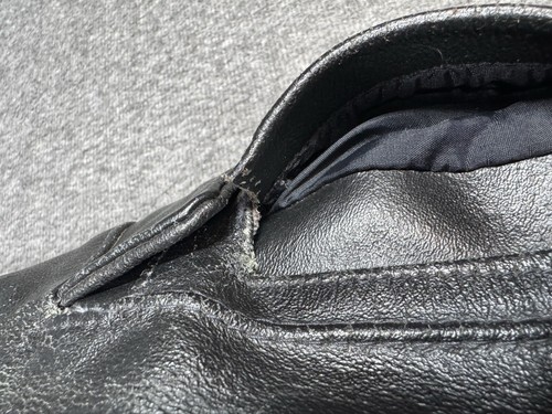 Sears Leather Shop G-1 Bomber Jacket Mens 42 X Tall Black Leather 60s Shearling - Picture 15 of 15