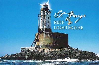 Postcard CA St. George Reef Lighthouse Northern California Coast Unused MINT 