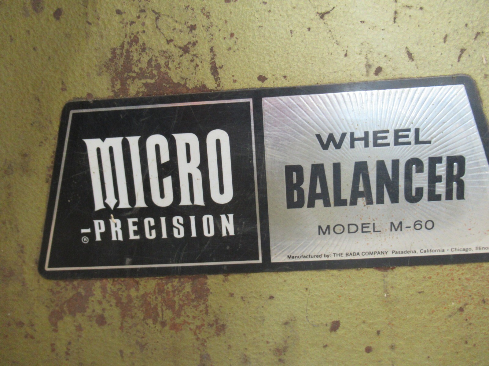 Vintage M60 MICRO PRECISION Tire Wheel Bubble Balancer manufactured by BADA eBay