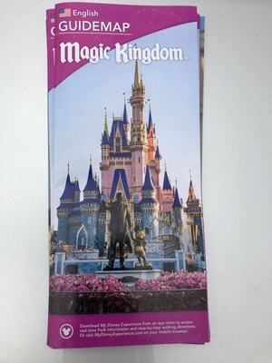 Walt Disney World Magic Kingdom Guidemap English New Map Jan 21 Free Ship Ebay