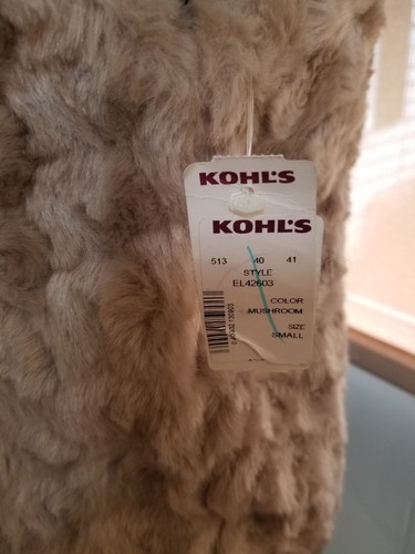 ELLE - WOMEN'S BEIGE SWIRL FAUX FUR VEST - SIZE SMALL NEW! - Picture 7 of 10