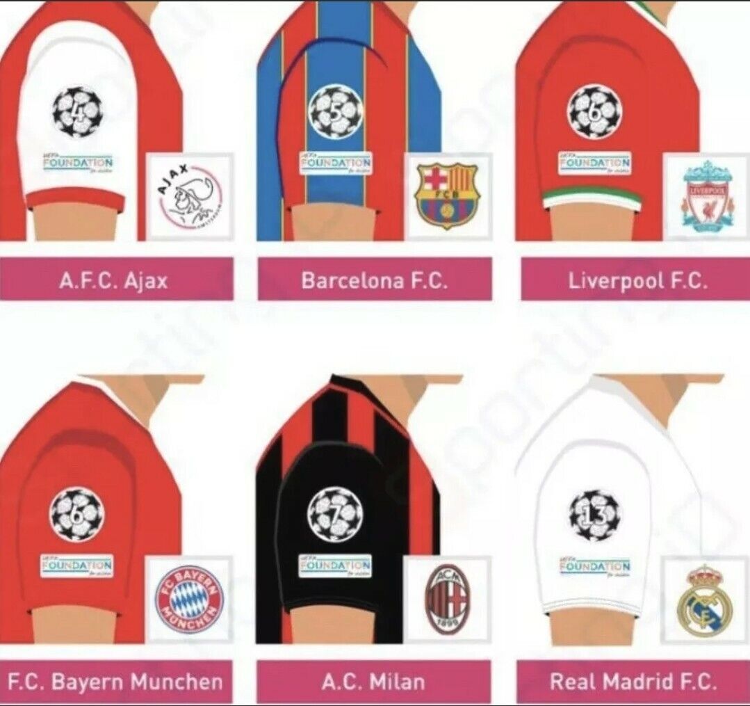 FC Barcelona UEFA CHAMPIONS LEAGUE PATCH SET 5 TIMES WINNER