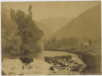 Tirage Albuminé Vintage - La Tour De Castel-Vieil à Luchon, France (vers 1890) - 12x18 Cm