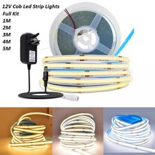 LED COB Strip Lights High Density Flexible Tape 12V for Kitchen Cabinet Light