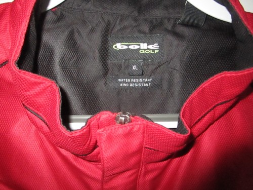 BOLLE GOLF Mens XL 1/4 Zip Wind Water Resistant Red Jacket Windbreaker Pullover - Picture 3 of 4