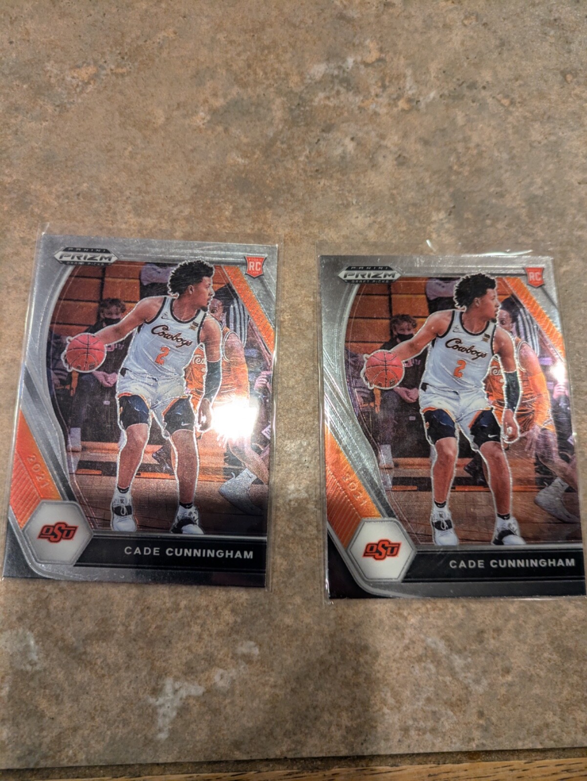 CADE CUNNINGHAM 1 RC 2021 PANINI PRIZM DRAFT LOT OF 2 Detroit Pistons