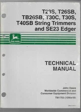 John Deere T23S, T26SB, TB26SB String Trimmers and Edger Technical Manual