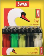 SWAN Disposable Child Resistant Assorted Colours Lighters