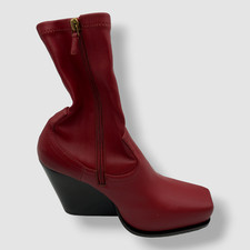 1250 Stella Mccartney Womens Red Faux Leather Cowboy Ankle Zip Boot Shoes 37 1250 Stella Mccartney Womens Red Faux Leather Cowboy Ankle Zip Boot Shoes 37