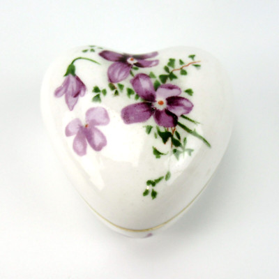 Englische Porzellan Dose Hammersley Bone China England Porcelain Trinket Box