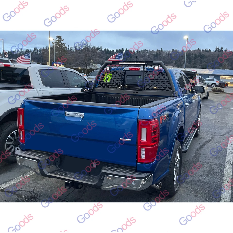 Barras antivuelco para camionetas Ford Ranger con barra de luz LED y soporte para dolores de cabeza de luz puntual Foto 3 de 4