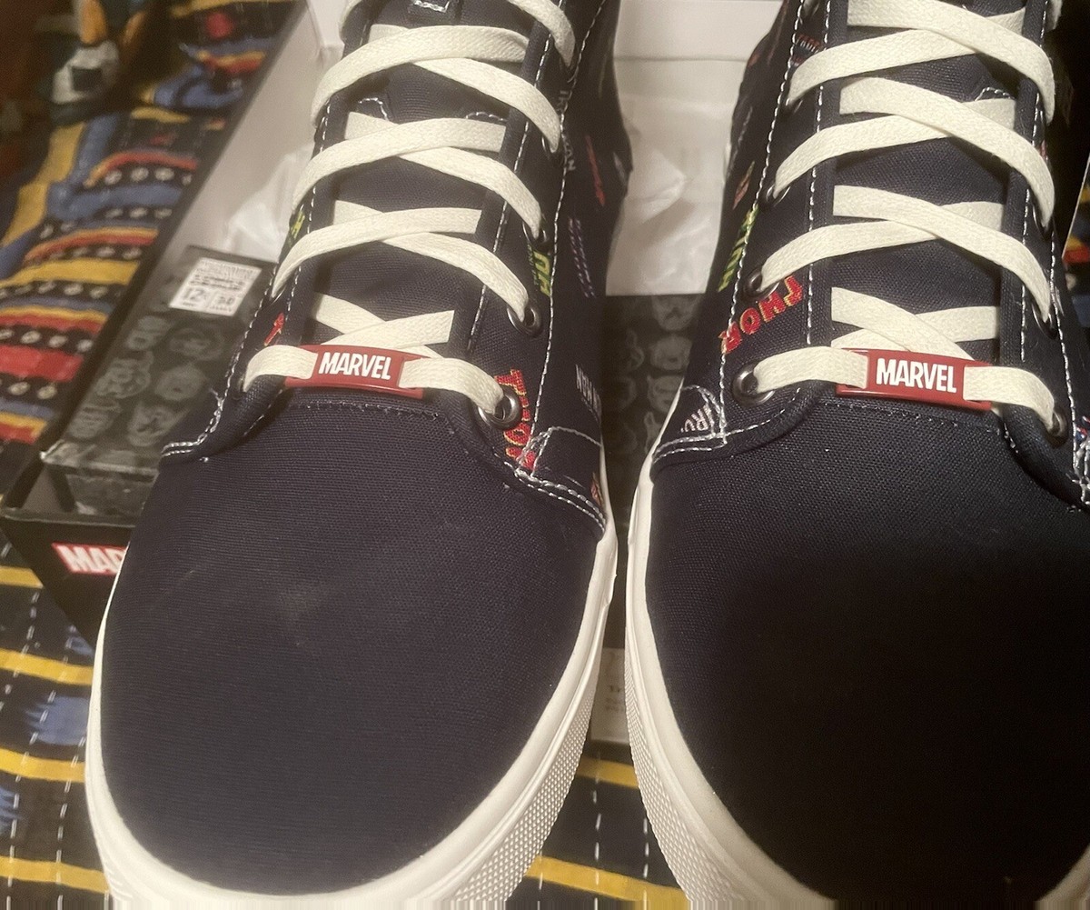Toms Marvel Travel Lite High Tops Sneakers - Navy Blue 