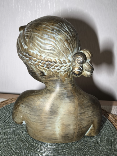 Bemalte Büste aus Bronzeimitat, basierend auf dem Werk von Jean-Baptiste Pigal - Bild 5 von 10