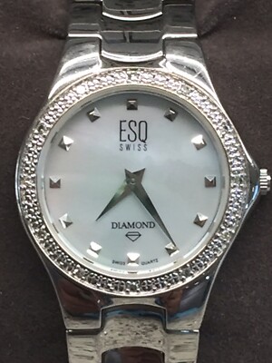 Movado ESQ Ladies Diamond Watch ESQ Diamond Swiss Quartz Ladies Watch by Movado. E5249 - Etsy main image 3