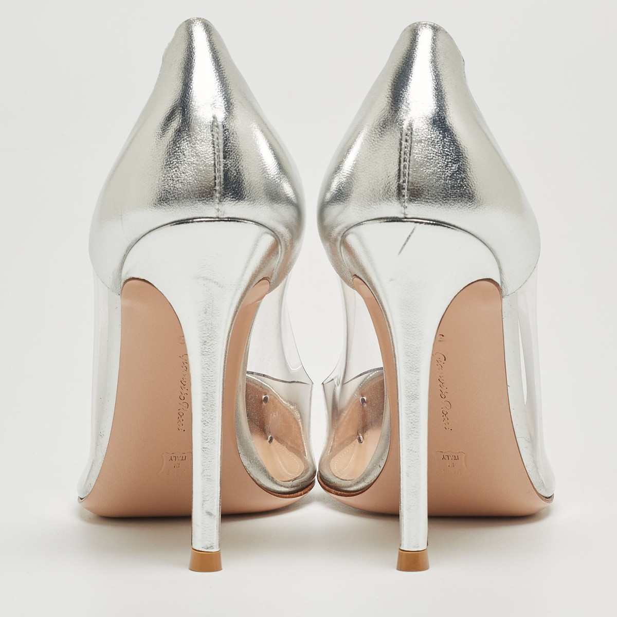 Gianvito Rossi Silver PVC and Leather Plexi Pumps Size 36 | eBay Gianvito Rossi Silver PVC and Leather Plexi Pumps Size 36 | eBay