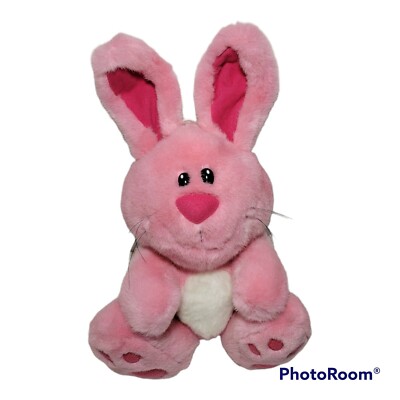 Cobblestone Crossing Bunny Rabbit Plush Stuffed Animal Easter Wired Ears Pink