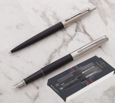 Parker Jotter Union Jack Hangsell Duo Set Black Fountain Pen & Ballpoint Pen
