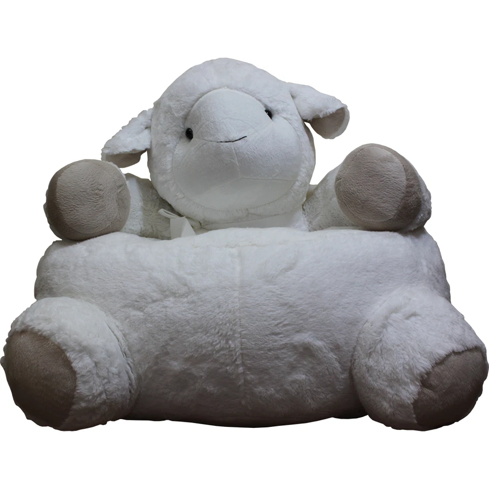 SILLA CORDERO CRITTER COLOR BLANCO MATERIAL DE FELPA SUAVE PELUDO SE ADAPTA A CUALQUIER LUGAR Foto 3 de 4