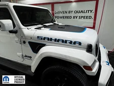 Fits 2018-2025 Jeep Wrangler Sahara Hood Letters Vinyl Graphics Stickers
