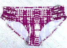 NWT Time & Tru 1Z (16w-18w) Swim Bottoms Fusia/White