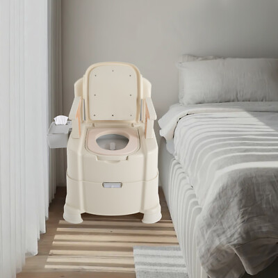 Portable Bedside Commode with Sensor Night Light for Comfort and Safety
