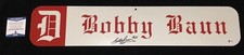 Bobby Baun Signed 6x30 Detroit Red Wings Custom Street Sign Beckett COA