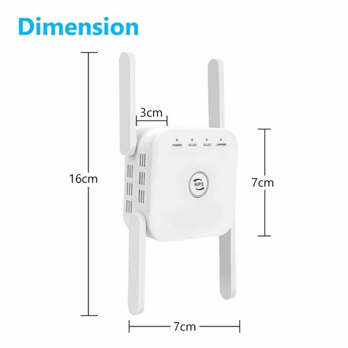 1200Mbps dual-band WiFi extender Signal range enhancer Wireless network repeater - Picture 3 of 16