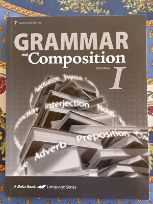 Home School Grade 7 Grammar & Comp A-Beka Teacher Answer Book 5th Edition