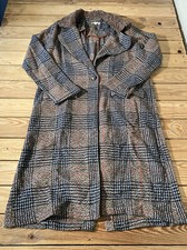 Mystree Nwot Women’s Plaid Trench Coat Size S Brown Hg