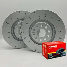 Front C-Hook Grooved Brake Discs & Mintex Pads for VW Golf MK7.5 GTI - 312mm