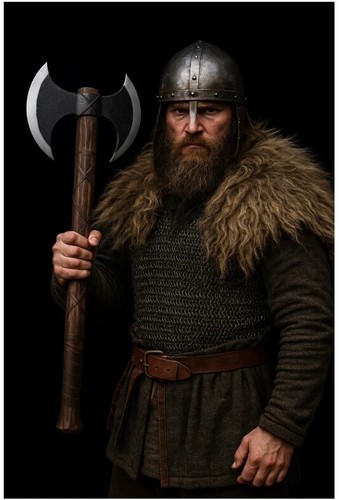 Handmade double-headed Viking axe, large Nordic axe, hand-forged axe AU - Picture 9 of 9